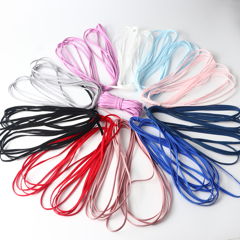 Mask Lanyard Adjustable - マスクを縫うためのナイロンゴム弾性糸,マスクを縫うための5mのゴムバンド,日曜大工のアクセサリー,調整可能なイヤーコード素材,5mm