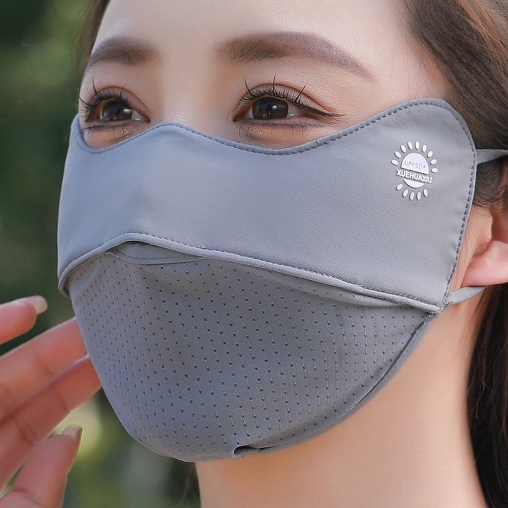 Cloth Face Mask Washable - 新しい通気性のあるアイスシルクマスク洗える防塵ライディングフェイスマスク抗紫外線メッシュ日焼け止めマスク四季フェイスベール