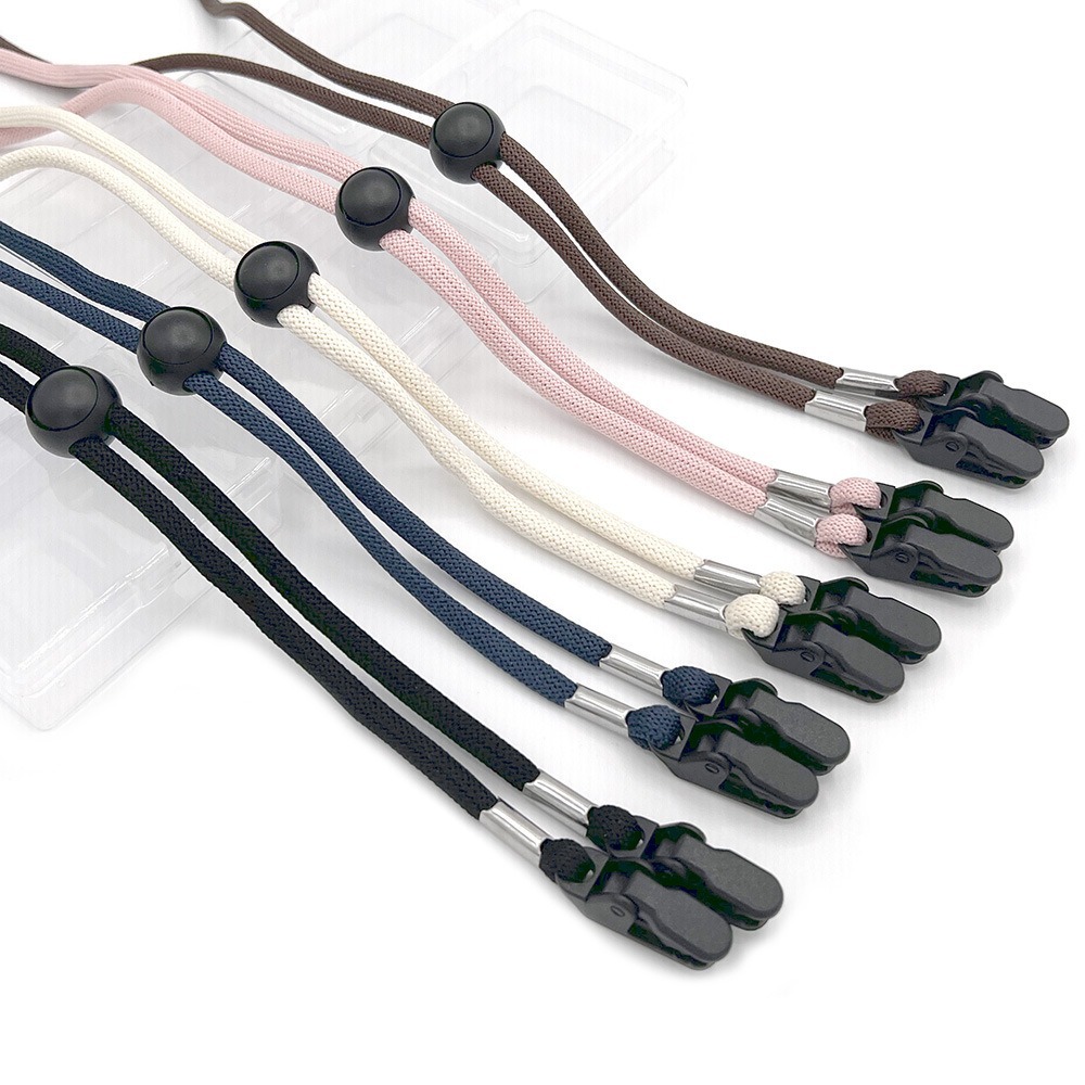 Mask Lanyard Adjustable - 4/5個入り 新しいマスク用ストラップ 帽子固定用紛失防止フッククリップ 帽子用あご紐 取り外し可能な伸縮性のある落下防止ロープ サンハット