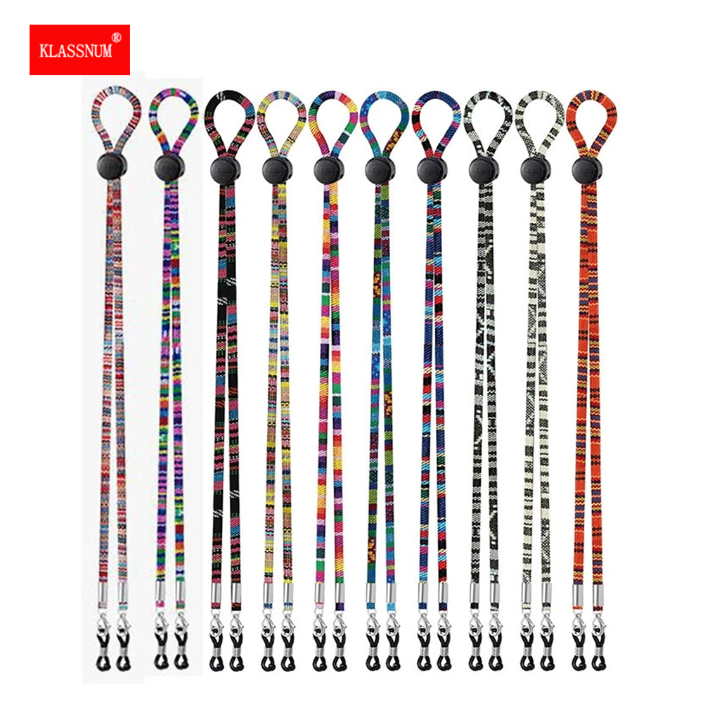Mask Chain Holder - 調節可能なナイロンフェイスマスク,エスニックパターンのロープ,ポータブル,ロス防止,大人,男性,子供用のハンギングネックホルダー
