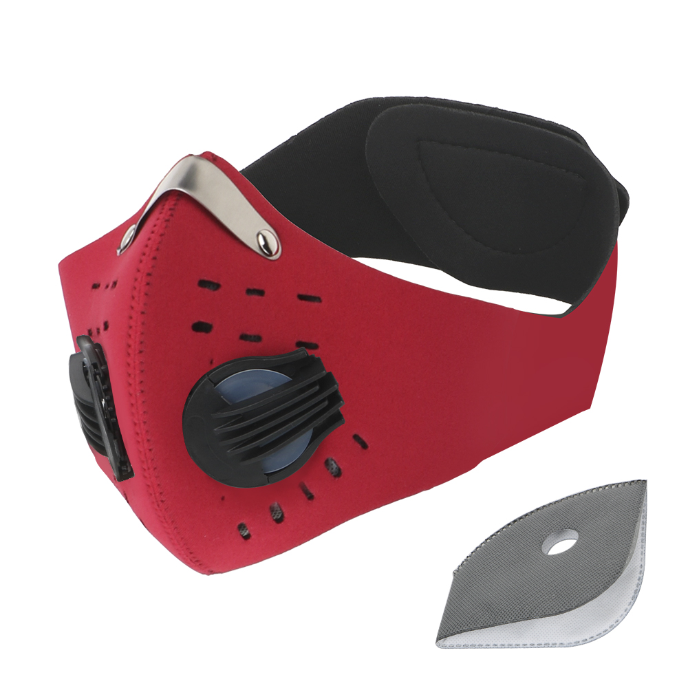 Dust Mask Construction - 活性炭防塵マスク 1個入り 呼吸バルブ付き サイクリングマスク フィルター付き 保護用サイクリングマスク
