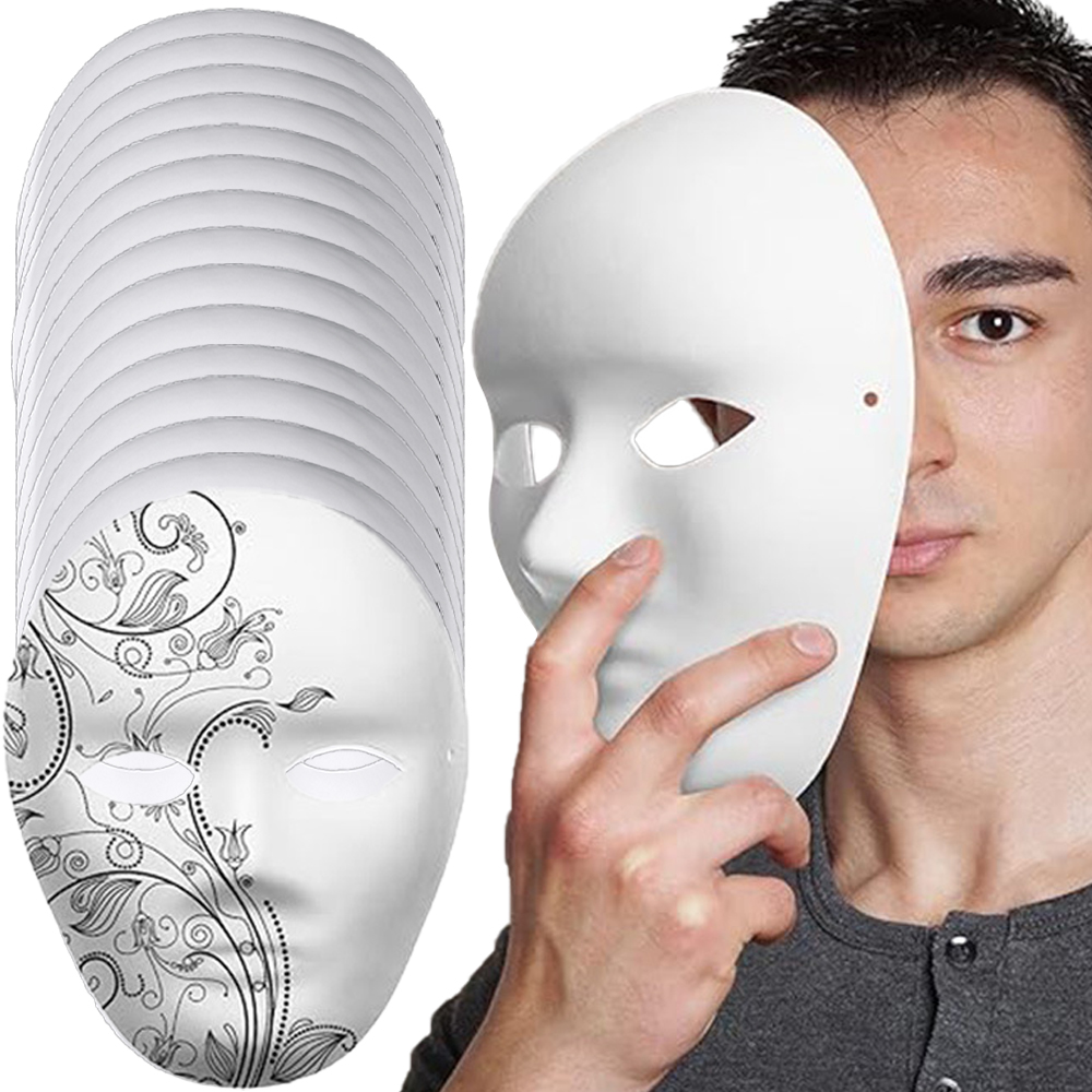 1/10個 DIY フルフェイスマスク 紙製 無地 白 ハロ - Respirator Half Face のレビューと価格