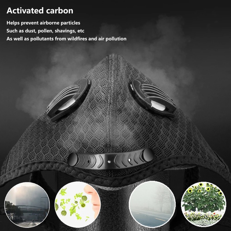 サイクリング用フェイスマスク、スポーツ用、洗濯可能、再利用可 - Dust Mask Construction のレビューと価格