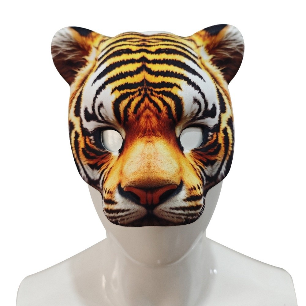 面白いオオカミハロウィン狼男マスクハスキーコスプレタイガーE - Respirator Half Face のレビューと価格