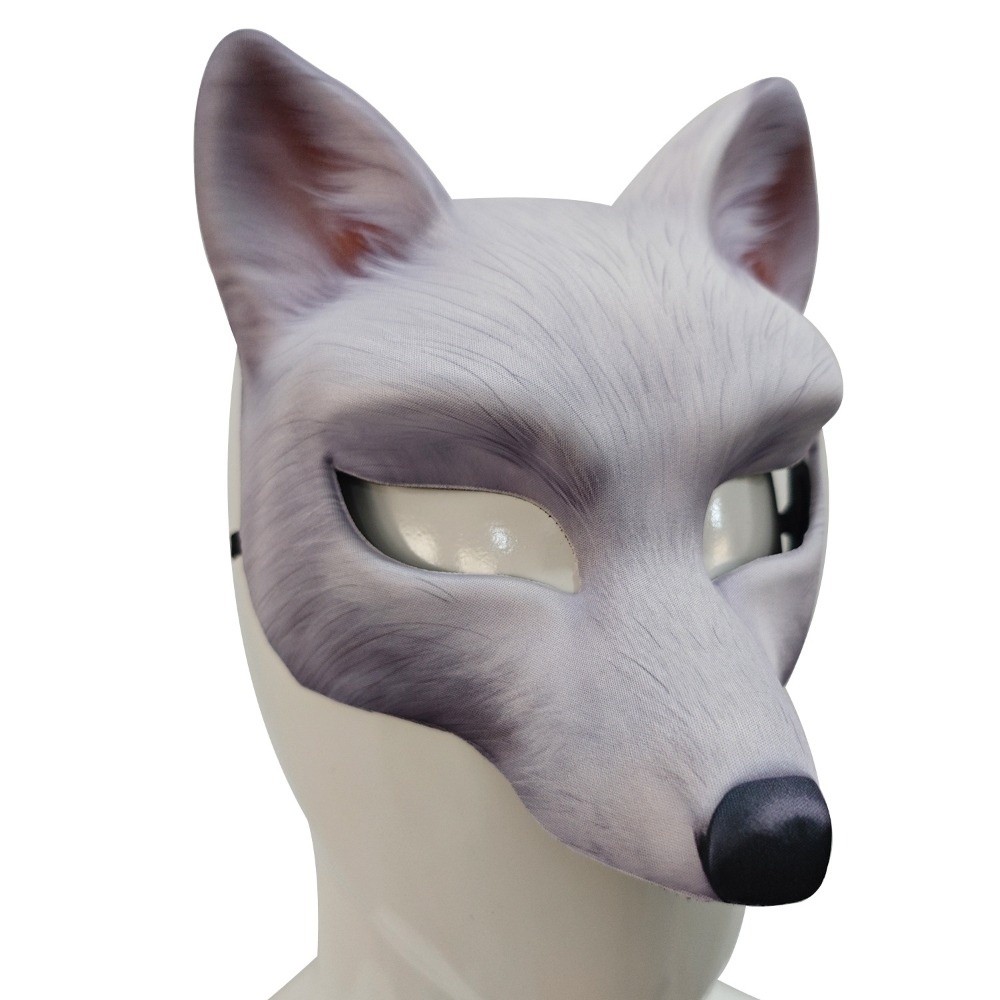 面白いオオカミハロウィン狼男マスクハスキーコスプレタイガーE - Respirator Half Face のレビューと価格
