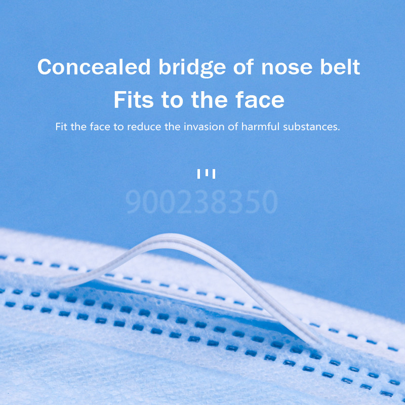 10～500個入り、使い捨て、大人用、個別包装、フィルター付 - Disposable Mask Blue のレビューと価格